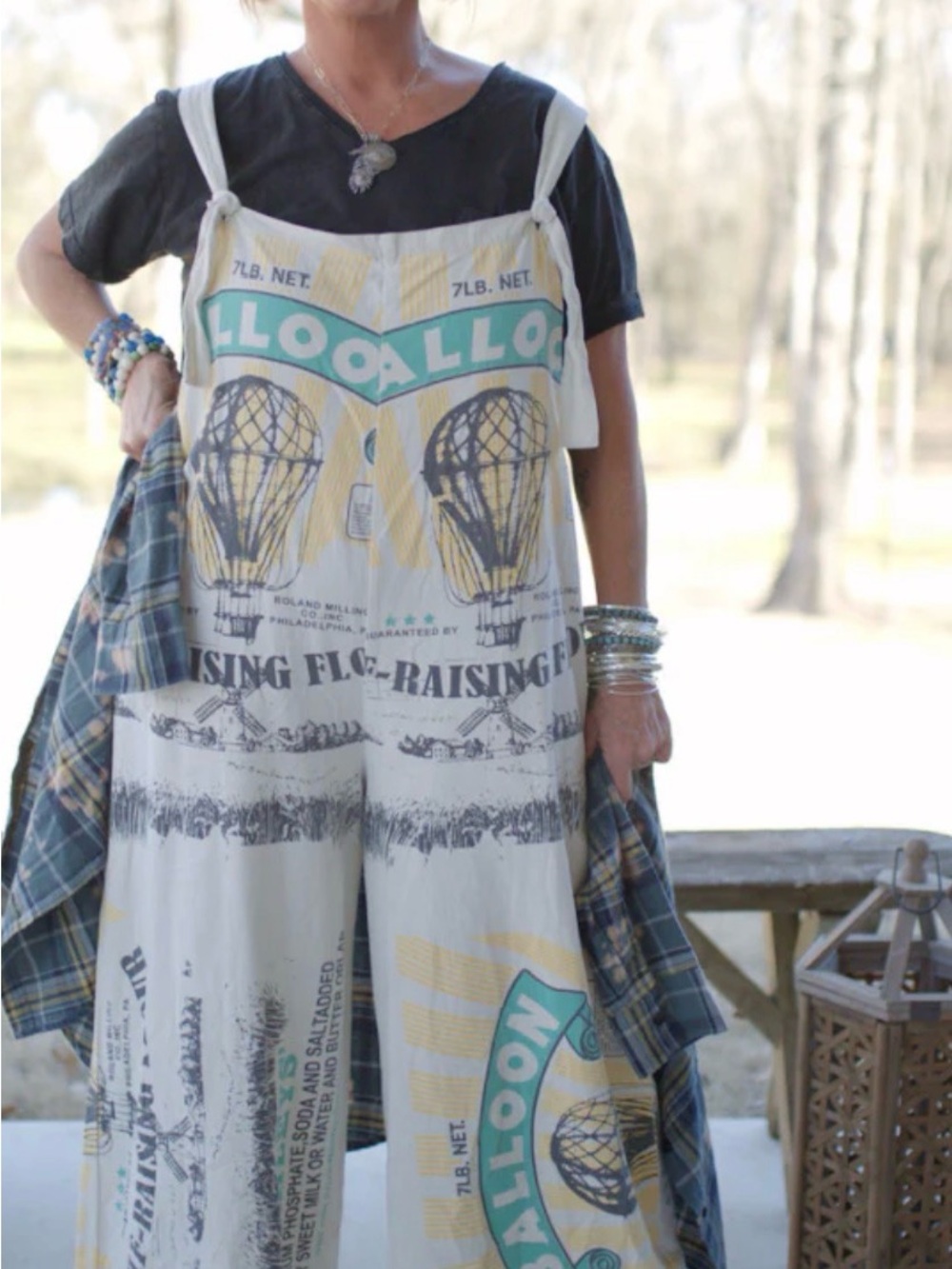 JADED GYPSY
Market Fresh Overalls - Balloon  Sz L/XL-NWT - Picture 3 of 3